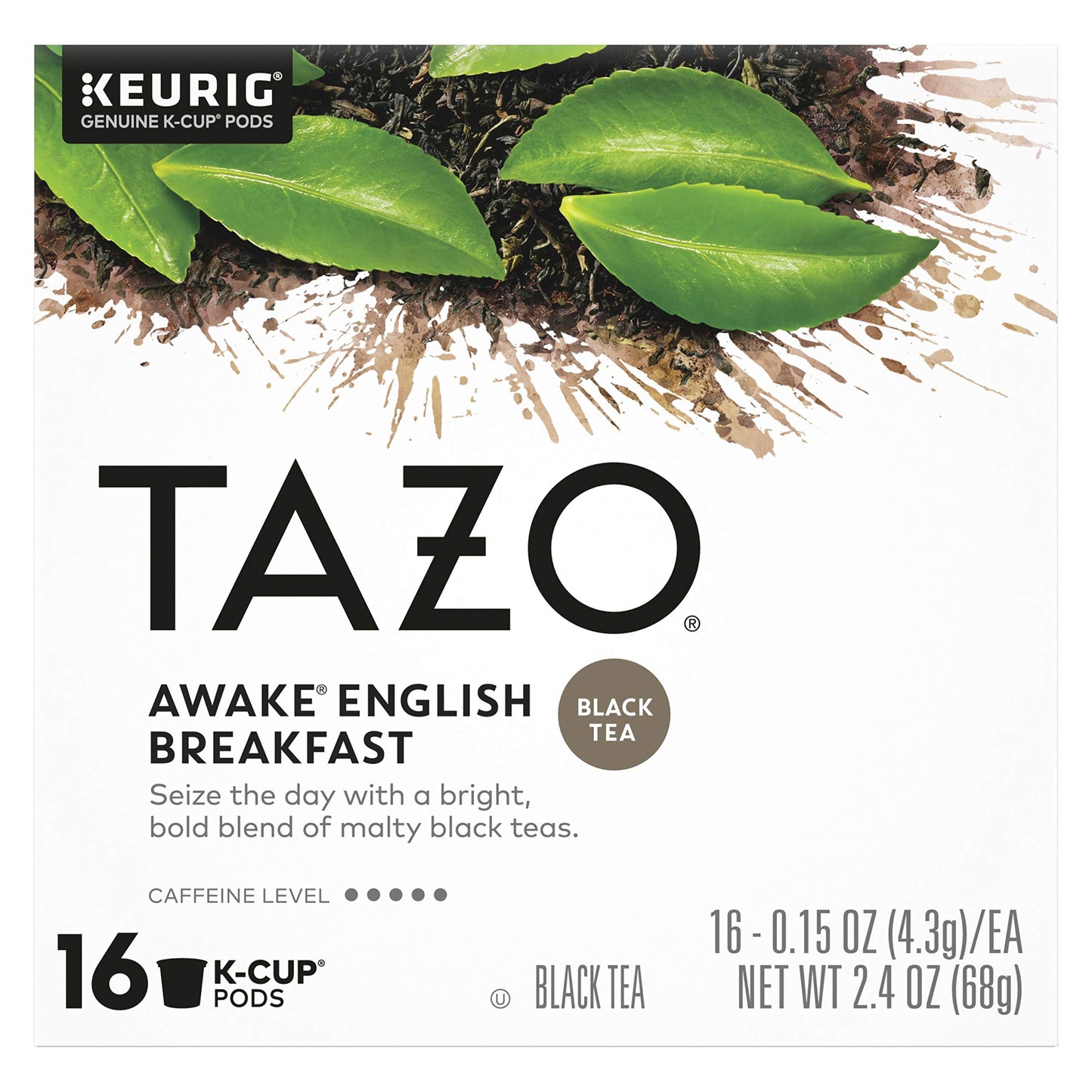 TAZO Brand Awake English Breakfast Black Tea Pods, High Caffeine, 16 Count