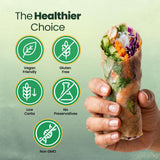 Gate to Nature Brown Rice Paper Wrappers 6.2 Inch (Small) - Vietnamese Spring Roll Wrappers, Vegan, Gluten Free, Low Carb, Non-GMO Rice Paper Sheets