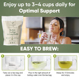 FloraVital Organic Mullein Tea | 100% Pure Mullein Leaf | Lung & Respiratory Support | Caffeine Free | No Fillers | Herbal Tea