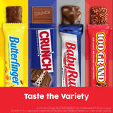 Butterfinger, CRUNCH, Baby Ruth and 100 Grand, Bulk 20 Pack, Assorted Full Size Chocolate Candy Bars, 35 oz