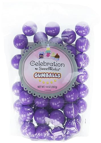 SweetWorks Gumballs 14oz Stand Up Bag Purple