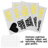 18pcs Black Gold Glitter Dessert Cupcake Pick for Straight Outta 1938 Cheer to 88 Years Old Theme Decor Supplies Happy 88th Birthday Party Decoration
