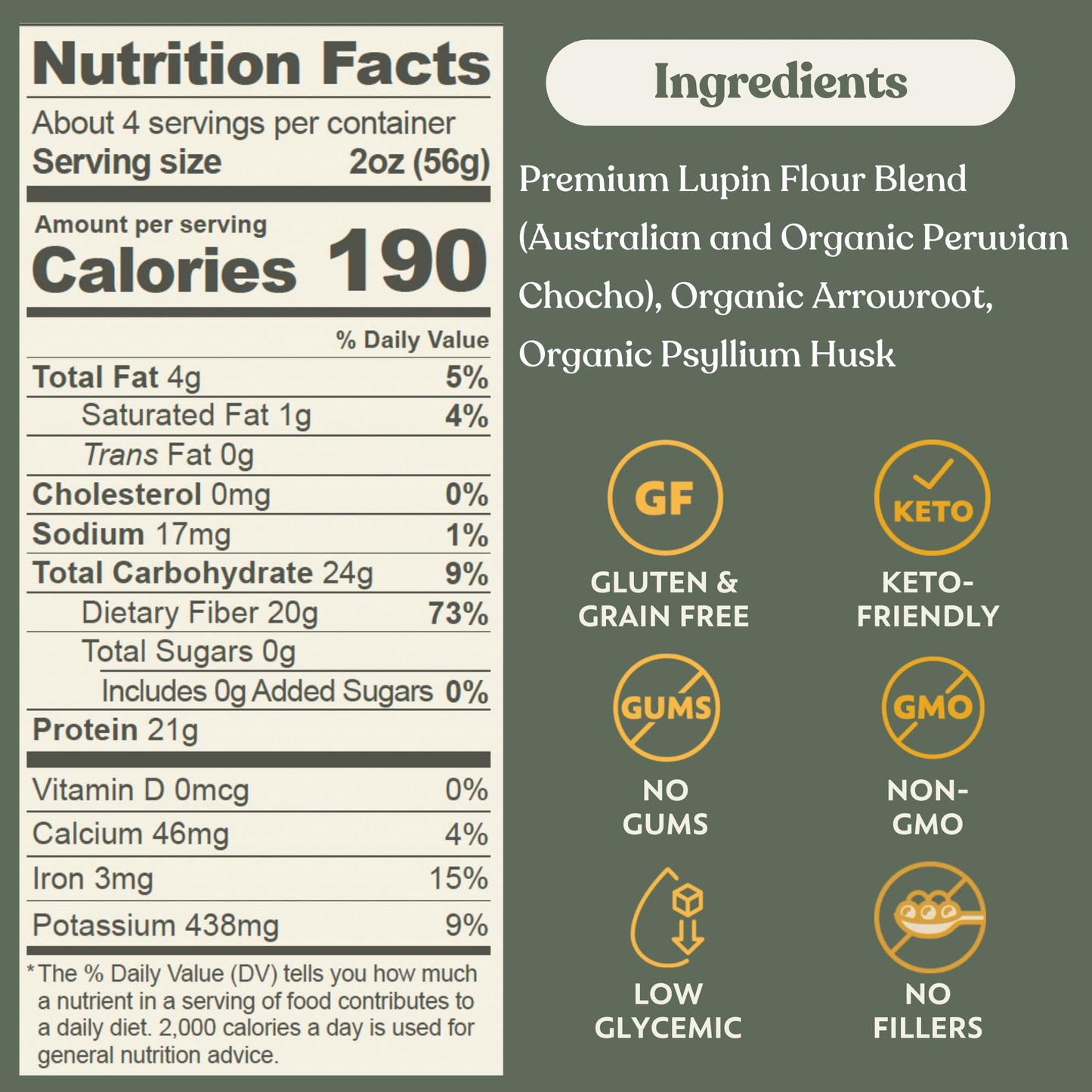 Chef’s Kiss Low Carb Strozzapreti | 4g Net Carbs, 21g Protein | Keto Friendly, Low Glycemic Pasta Made from Lupins | Gluten Free High Protein | No