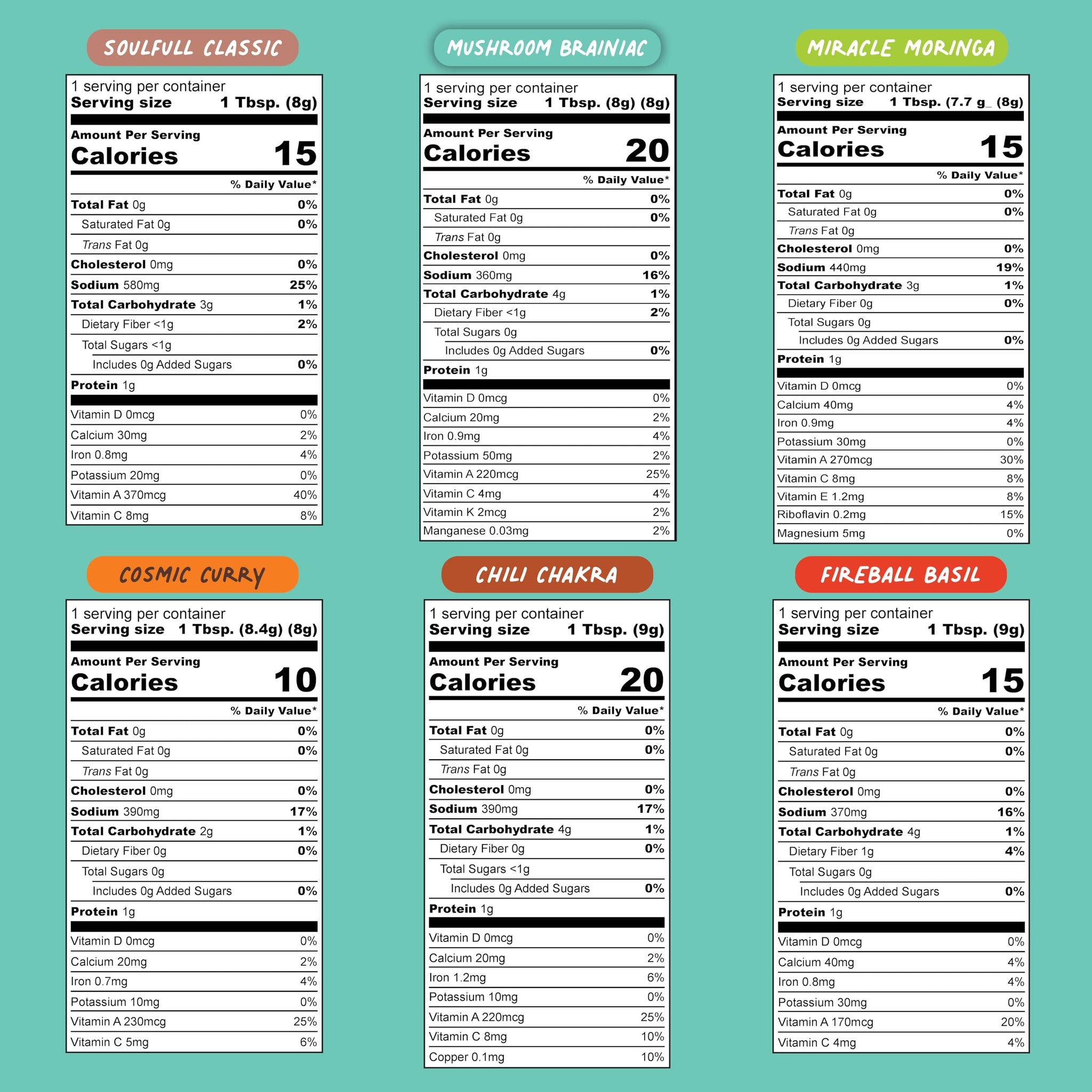 M?la Girl Plant-Based Broth Variety Pack, 6 Single-Serve Vegan Superfood Flavors for Broths, Instant Soup, & Ramen, Gluten Free, Soy Free, No MSG