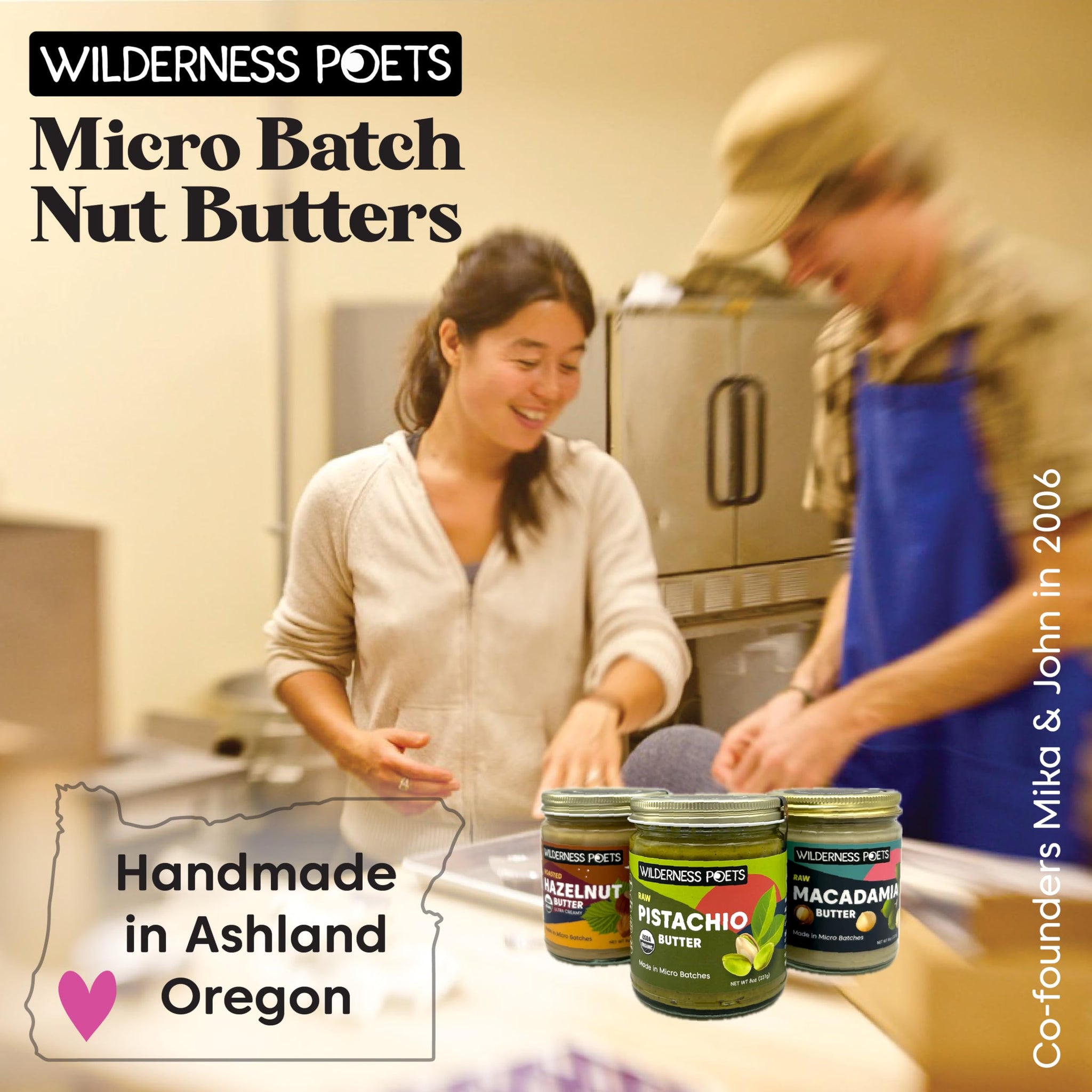 Wilderness Poets, Organic Chocolate Hazelnut Butter - (8 Ounce) - No Palm Oil - Simple Ingredients - 70% Hazelnuts, 30% Dark Chocolate Sweetened