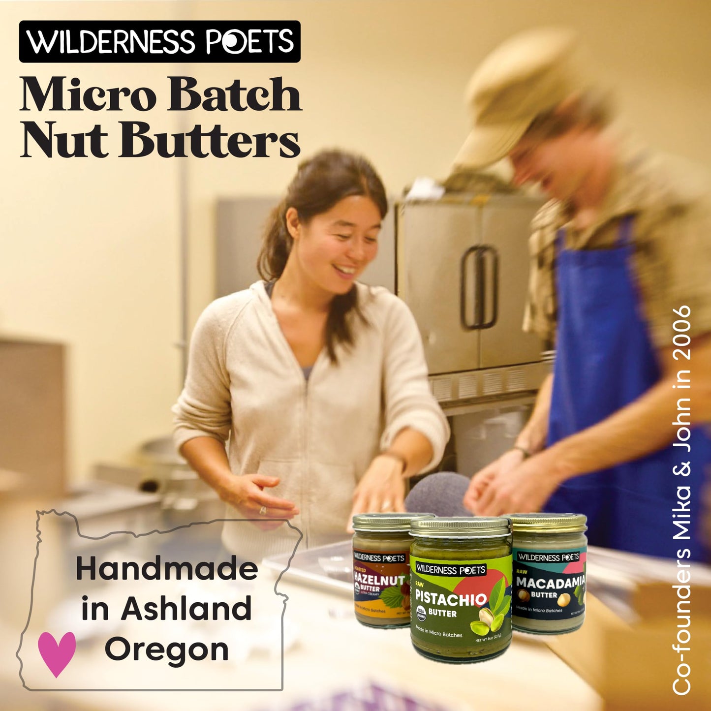 Wilderness Poets, Pistachio Butter - Organic, Raw, 100% Pistachio - Glass Jar (8 Ounce) - Perfect for Dubai Chocolate Bar Desserts with Kataifi or