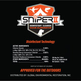 SNiPER II Disinfectant Cleanser and Odor Eliminator, Cleaner for Outdoor Disinfecting Purposes, Use for Hunting, Fishing, and Camping, Made in the