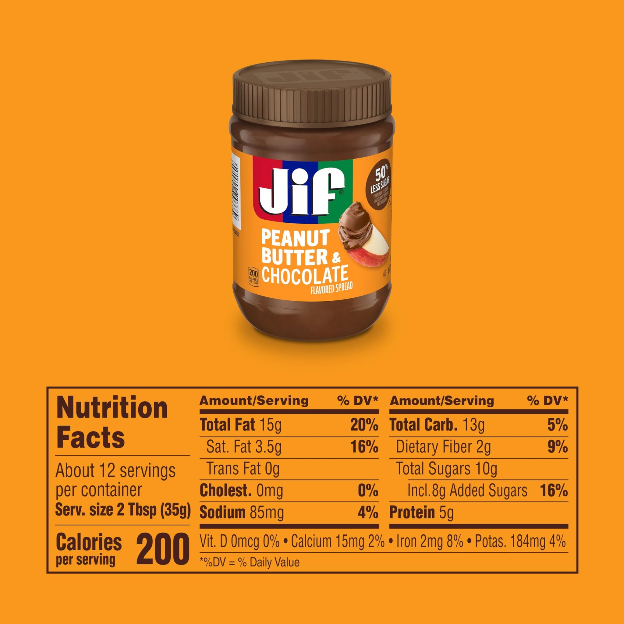 Jif Peanut Butter & Chocolate Flavored Spread, 15 Oz. Jar