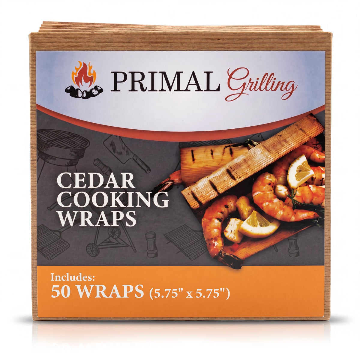 Primal Grilling Cedar Cooking Wraps, 50 Pack