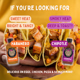 Tia Lupita Hot Sauce Variety Pack - 4 Bottles of Flavorful Heat - Jalapeño, Salsa Verde, Habanero, Chipotle - Gluten-Free, Non-GMO, Sugar Free, Low