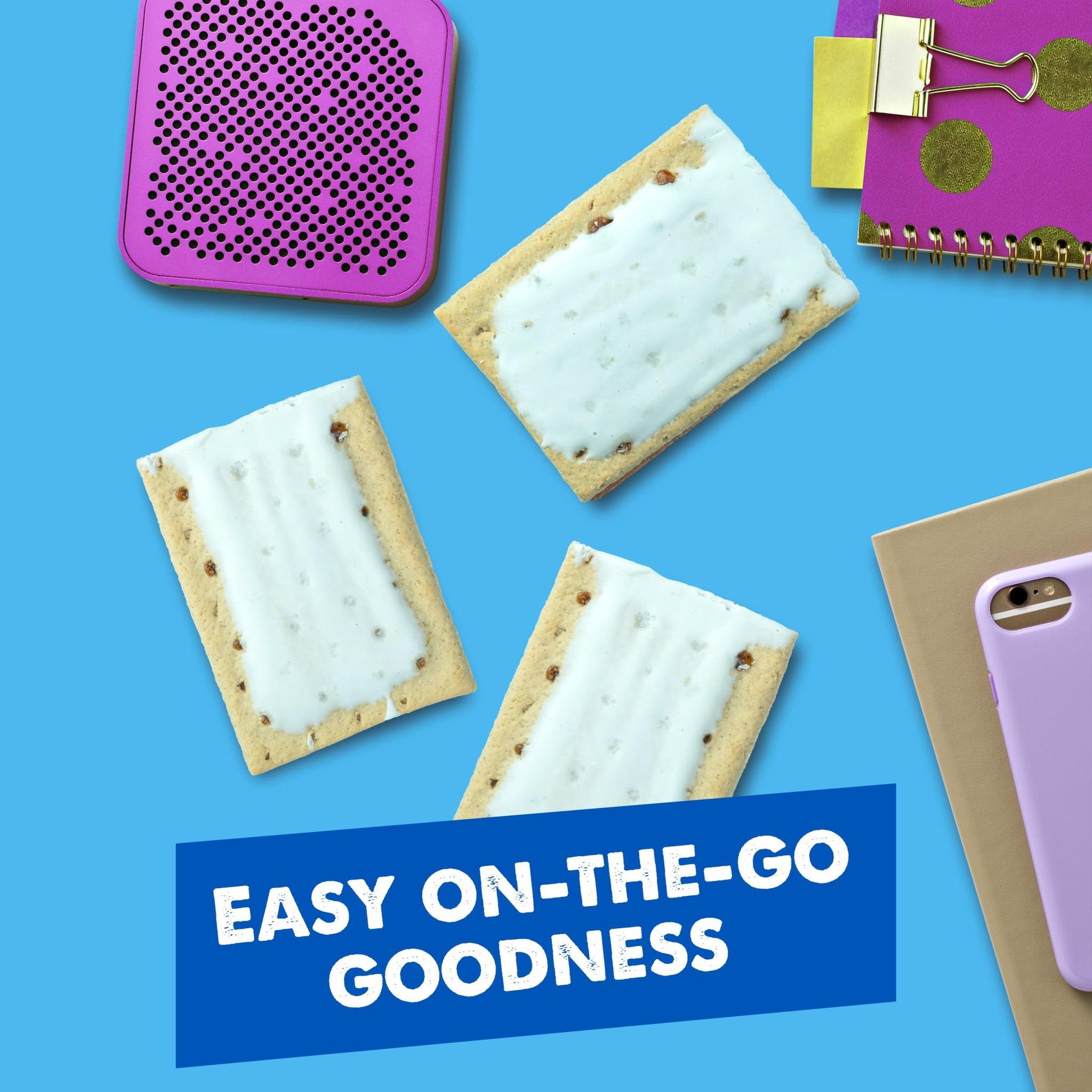 Pop-Tarts Toaster Pastries, Breakfast Foods, Kids Snacks, Frosted Cinnamon Roll (8 Pop-Tarts)