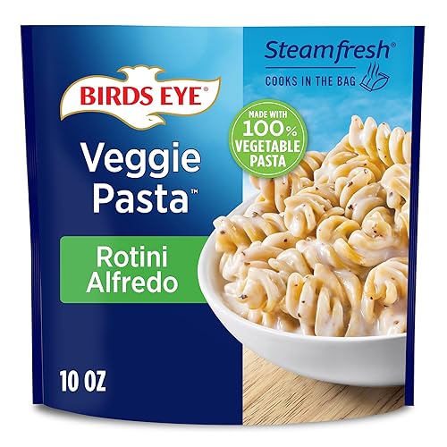 Birds Eye Veggie Pasta Rotini Alfredo, Convenient Vegetable Pasta for an Easy Frozen Side, 10 OZ Bag