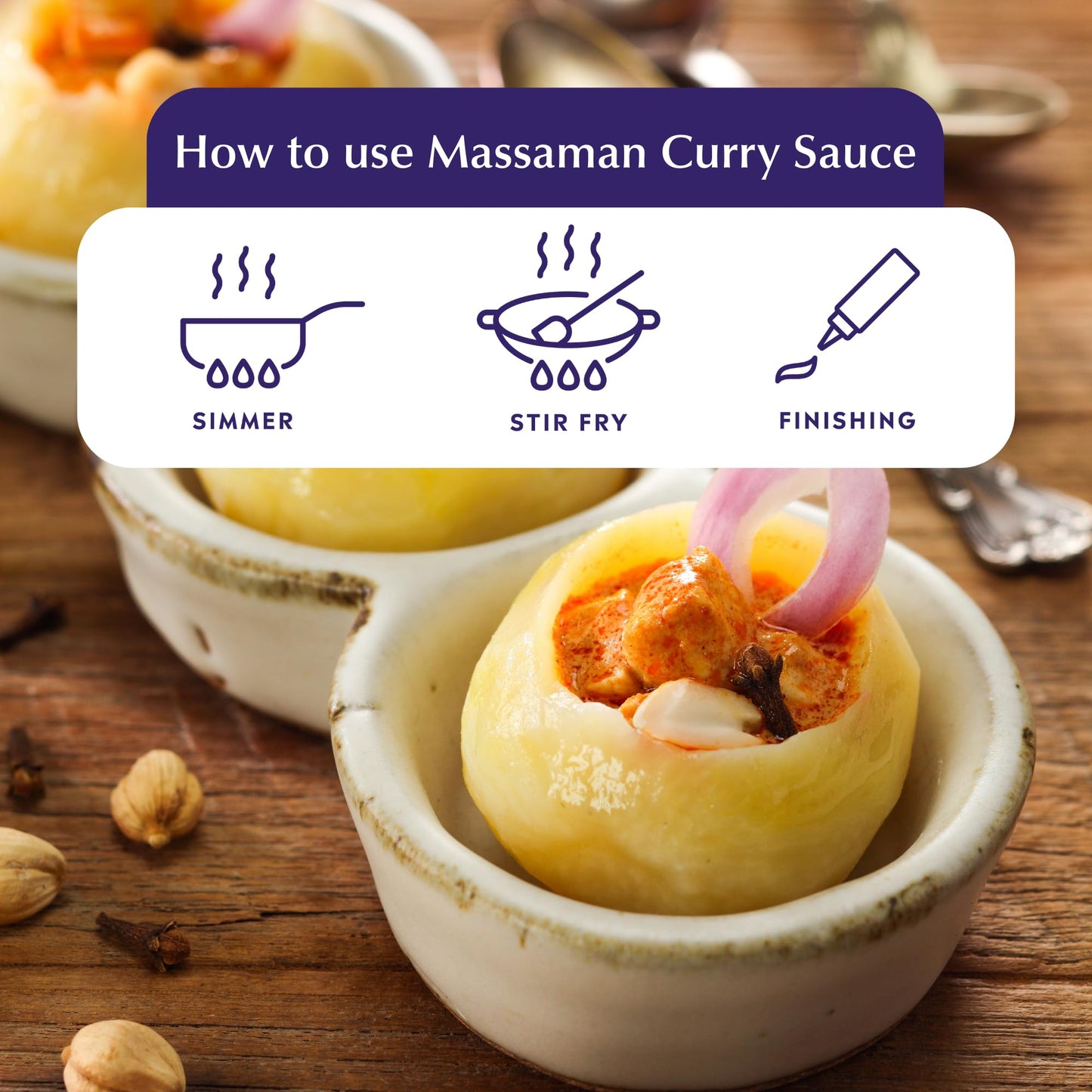 Watcharee's Thai Curry Simmer Sauces - Massaman Curry | Authentic Thai Recipe, Vegan, Non-GMO, Gluten-Free - 3 Pack (9.8 fl oz Each)