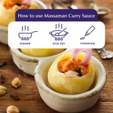 Watcharee's Thai Curry Simmer Sauces - Massaman Curry | Authentic Thai Recipe, Vegan, Non-GMO, Gluten-Free - 3 Pack (9.8 fl oz Each)