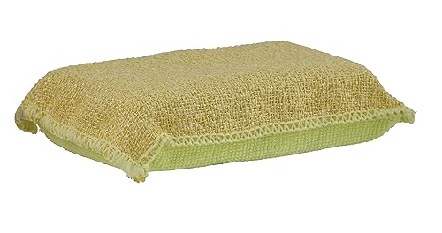 Superio Miracle Microfiber Scrubbing Sponge, Yellow Extra Scrubbing Power Sponge for Kitchen, Sink, Pot, Pan and Dish Washing, Super Absorbent