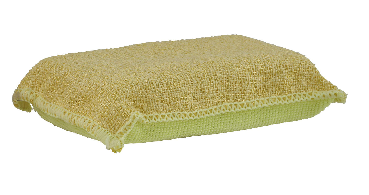 Superio Miracle Microfiber Scrubbing Sponge, Yellow Extra Scrubbing Power Sponge for Kitchen, Sink, Pot, Pan and Dish Washing, Super Absorbent