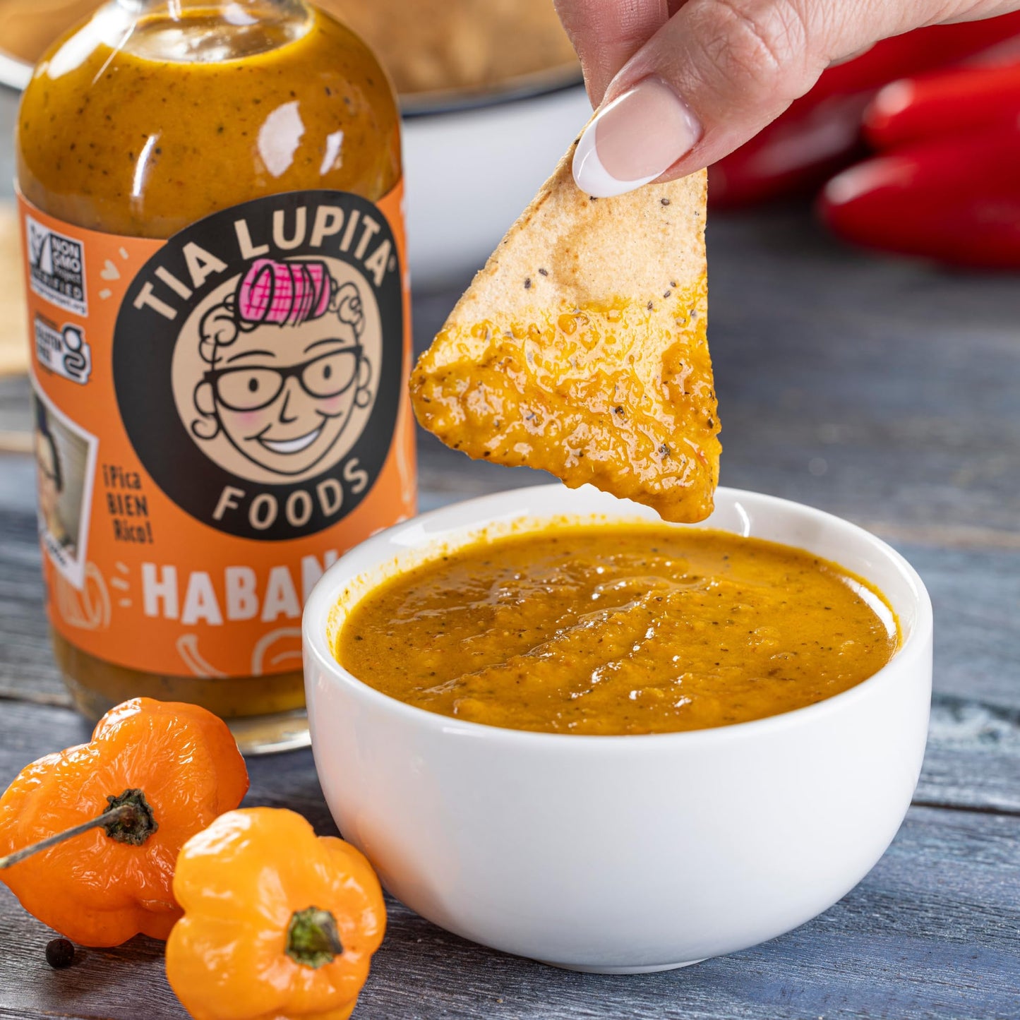 Tia Lupita Hot Sauce Variety Pack - 4 Bottles of Flavorful Heat - Jalapeño, Salsa Verde, Habanero, Chipotle - Gluten-Free, Non-GMO, Sugar Free, Low