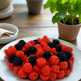 Delectable Black and Red Gummy Berries - 1.5 lbs of Heavenly Chewy Fruit Candy - Perfect for Snacks, Parties and Gifts(24 oz)