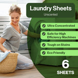 Happy Elephant Laundry Detergent Sheets, Fragrance Free, Natural Biodegradable Laundry Sheets, Plant Based, Tough on Stains, Gentle on Skin