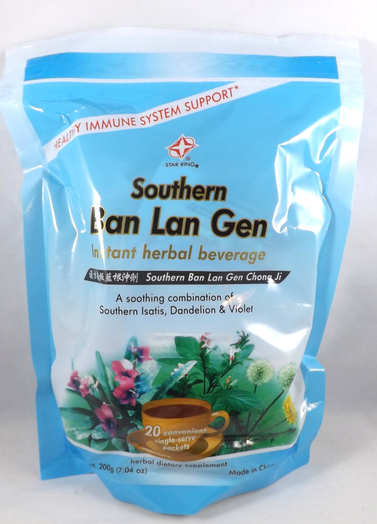 6 Pack! Ban LAN Gen Chong Ji, Instant Herbal Beverage, Tea, Drink, 6 x 20 Servings