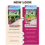 Lotus Foods Organic Baby Basmati Rice - Gluten Free Heirloom White Rice in Bag, Quick 10 min Cook, GF, USDA Organic - 15 Oz Bag