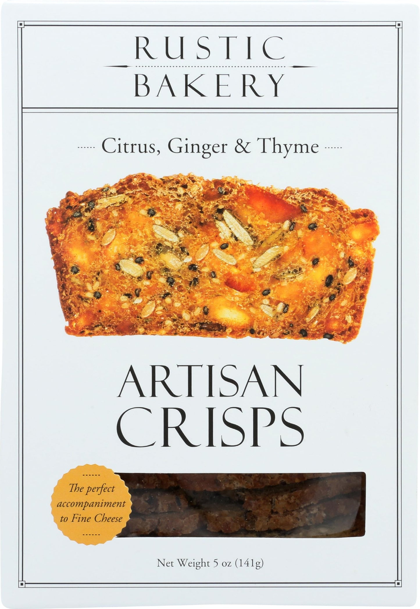 Rustic Bakery, Crisps Citrus Ginger Thyme, 5 Ounce