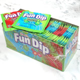 Lik-M-Aid Fun Dip Candy 48 Pack Bulk Case, 2 Flavors, Cherry Yum and Blue Razz Powder Candy