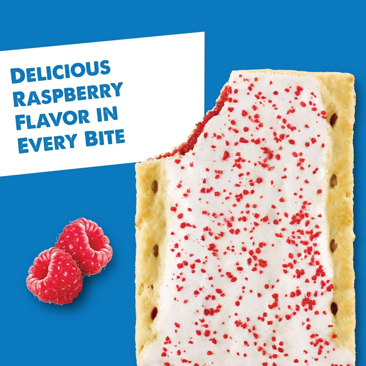 Pop-Tarts Toaster Pastries, Breakfast Foods, Kids Snacks, Value Pack, Frosted Raspberry (8 Pop-Tarts)