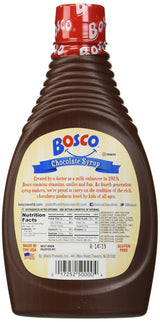 Bosco Original Chocolate Syrup, 22oz Squeeze Bottle (3 Pack) Natural Cocoa | Rich & Thick | Gluten Free | Kosher