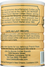 Cafe Du Monde Coffee and Chicory Decaffeinated, 13 Ounce