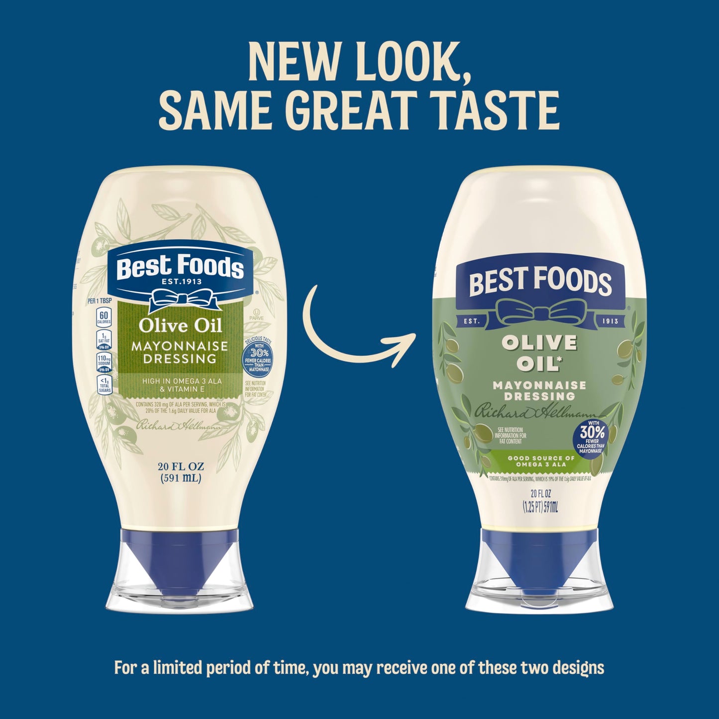 Best Foods Mayonnaise Dressing Olive Oil Mayo Squeeze Condiment for Simple Meals Rich in Omega 3-ALA 20 oz