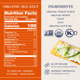 Firehook Sea Salt Crackers - Artisan Baked, Uniquely Crunchy, Baked with Simple Ingredients - Organic, Non-GMO, Kosher - 8 oz Box