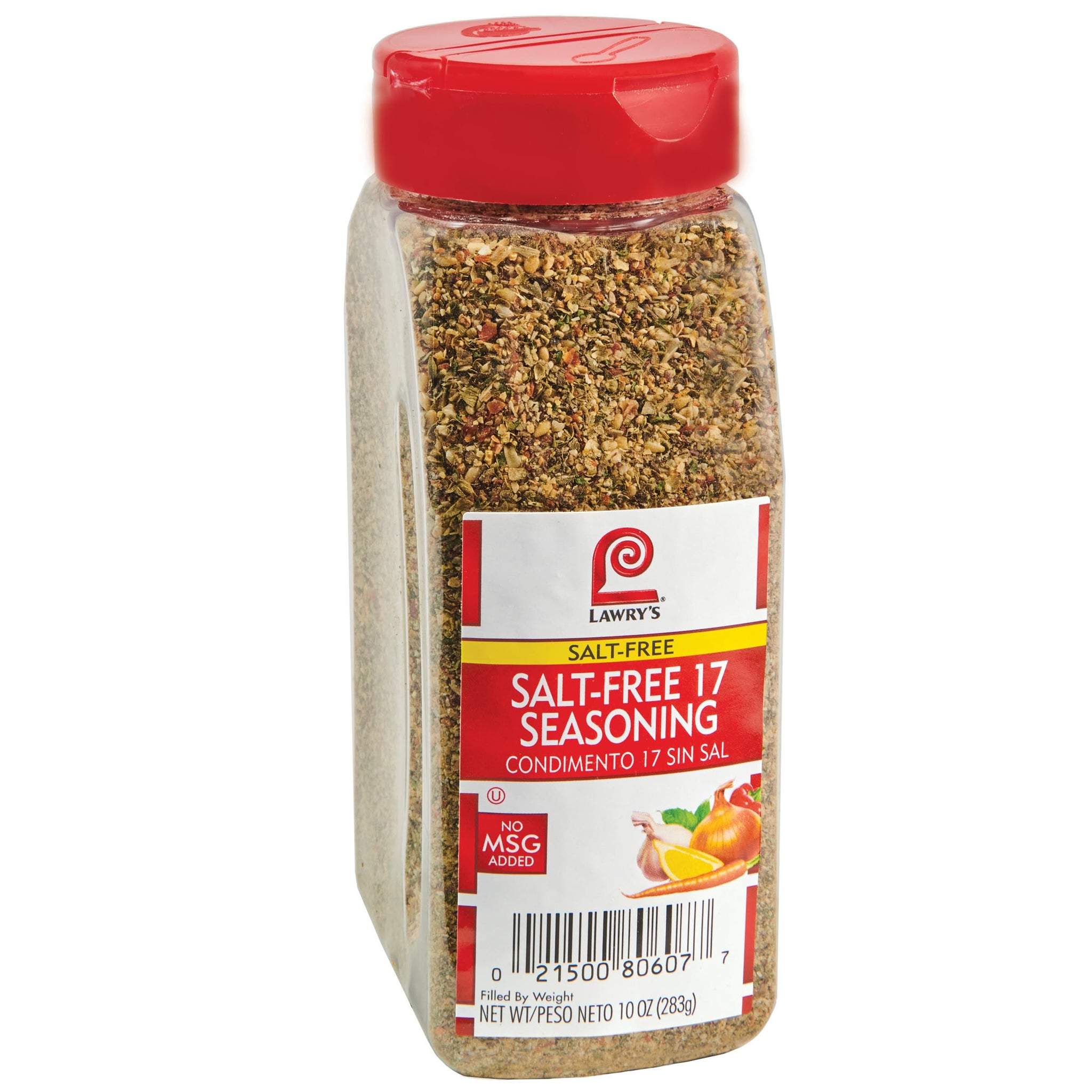 Lawry's Salt Free 17 Seasoning, 10 oz - One 10 Ounce Container of 17 Seasoning Spice Blend Including Toasted Sesame Seeds, Turmeric, Basil and Red
