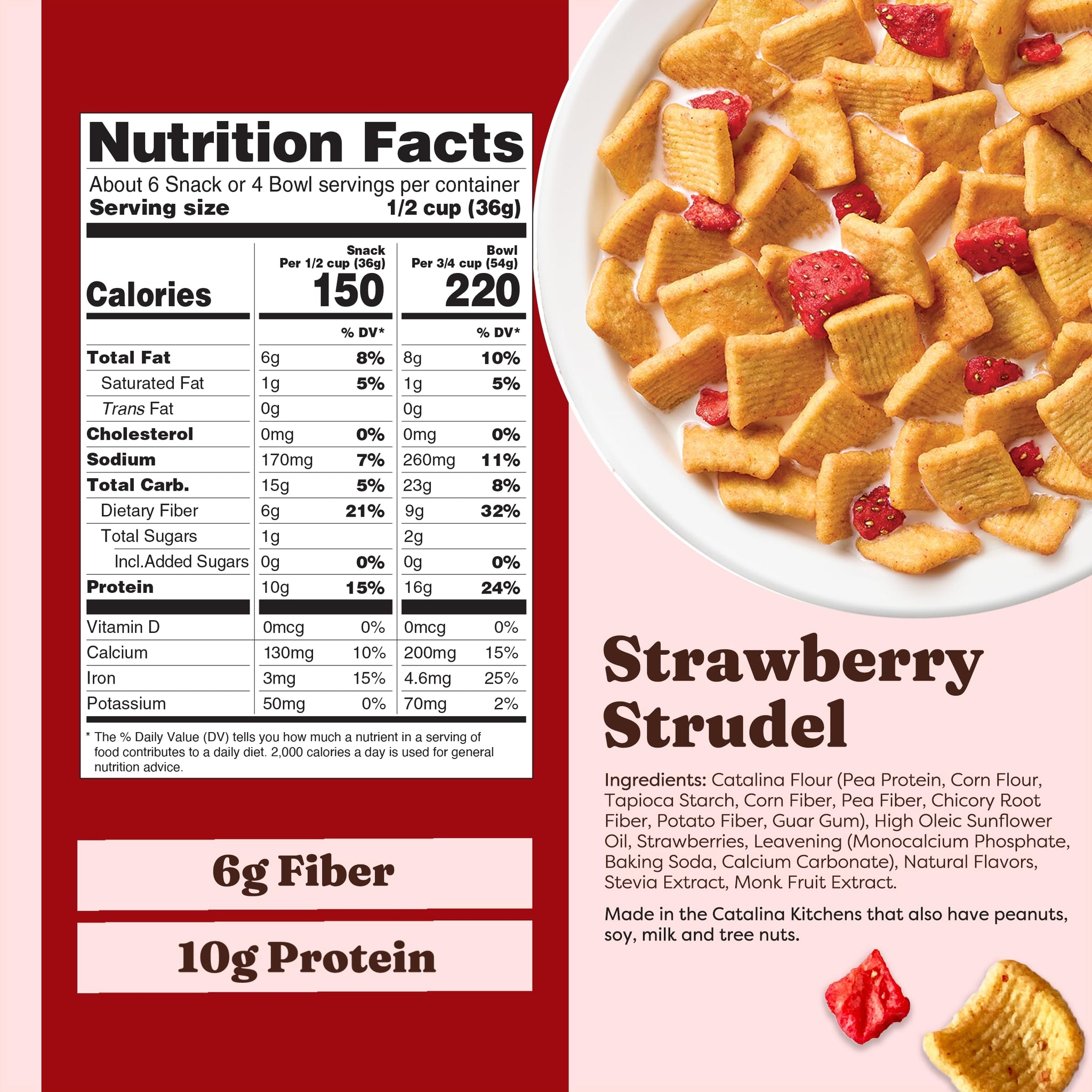 Catalina Crunch Protein Cereal, Strawberry Strudel, 8 oz Bag (Pack of 1)