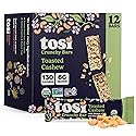 Tosi Nut Bars, Cashew, Healthy Snacks for Adults & Kids, Plant Based Crunchy Bars (6G Protein), Organic Keto Snacks, Vegan, Gluten & Soy Free, Low