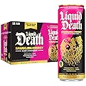 Liquid Death Sparkling Energy - Scary Strawberry, Zero Sugar Energy Drink, Unextreme Caffeine 100mg, Essential Vitamins, 12 Fl Oz (Pack of 12)