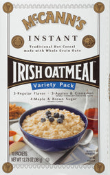 McCann's Instant Irish Oatmeal, Three Flavor Variety Pack, 10 Packets