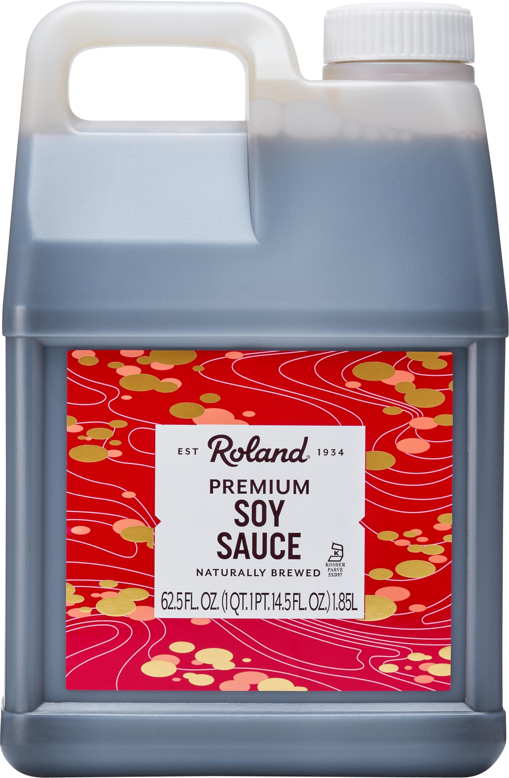Roland Foods Premium Soy Sauce, Naturally Brewed, Specialty Imported Food, 62.5 Ounce Bottle, Pack of 1