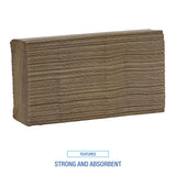 Boardwalk Multifold Disposable Bathroom Paper Hand Towels, 1-Ply, 9 x 9.45, 250 Towels/Pack, 16 Packs/Carton, Natural