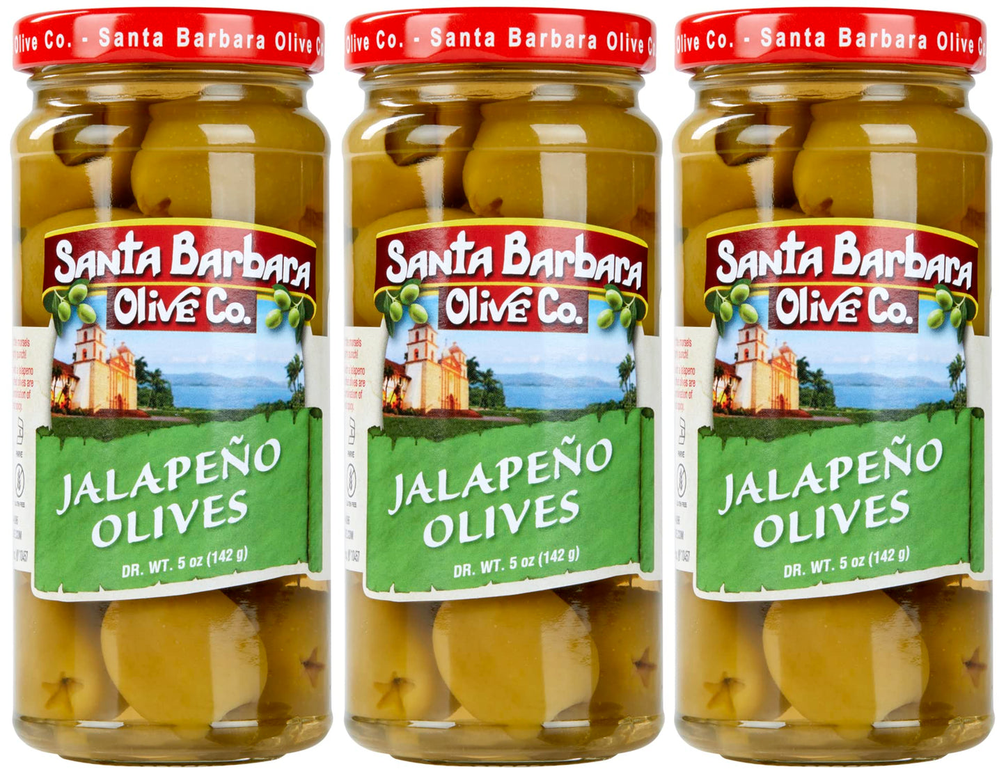 Santa Barbara 3pk Jalapeno Stuffed Olives 5oz