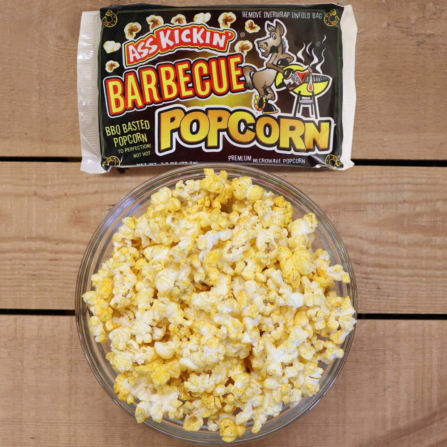ASS KICKIN' BBQ Microwave Popcorn Bags - 12 Pack - Ultimate Barbecue Gourmet Popcorn Gift - Makes a Great Movie Theater Popcorn or Snack Food