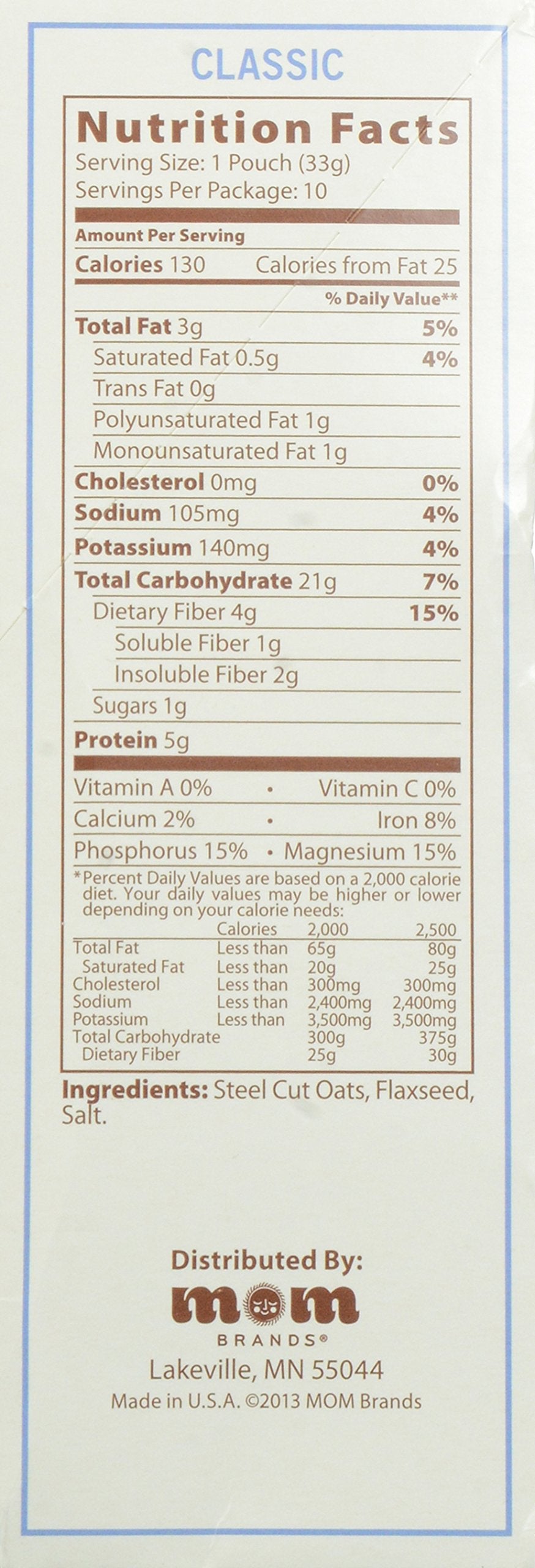 MOM Brands Better Oats Revolution Steel Cut, Classic, 11.6 Ounce