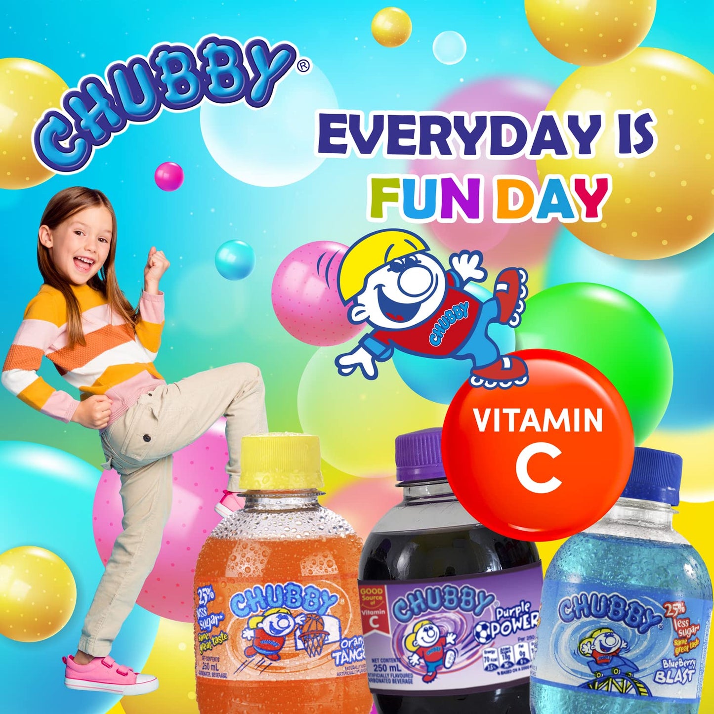 Chubby USA Soda 8.4 oz (250ml) 6 Pack (Pineapple)