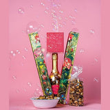 Rose Bubble Box with Caramel White Chocolate Popcorn by Send A Cake, Ready to Gift, No Assembly Required - Happy Birthday Surprise - Unique Birthday