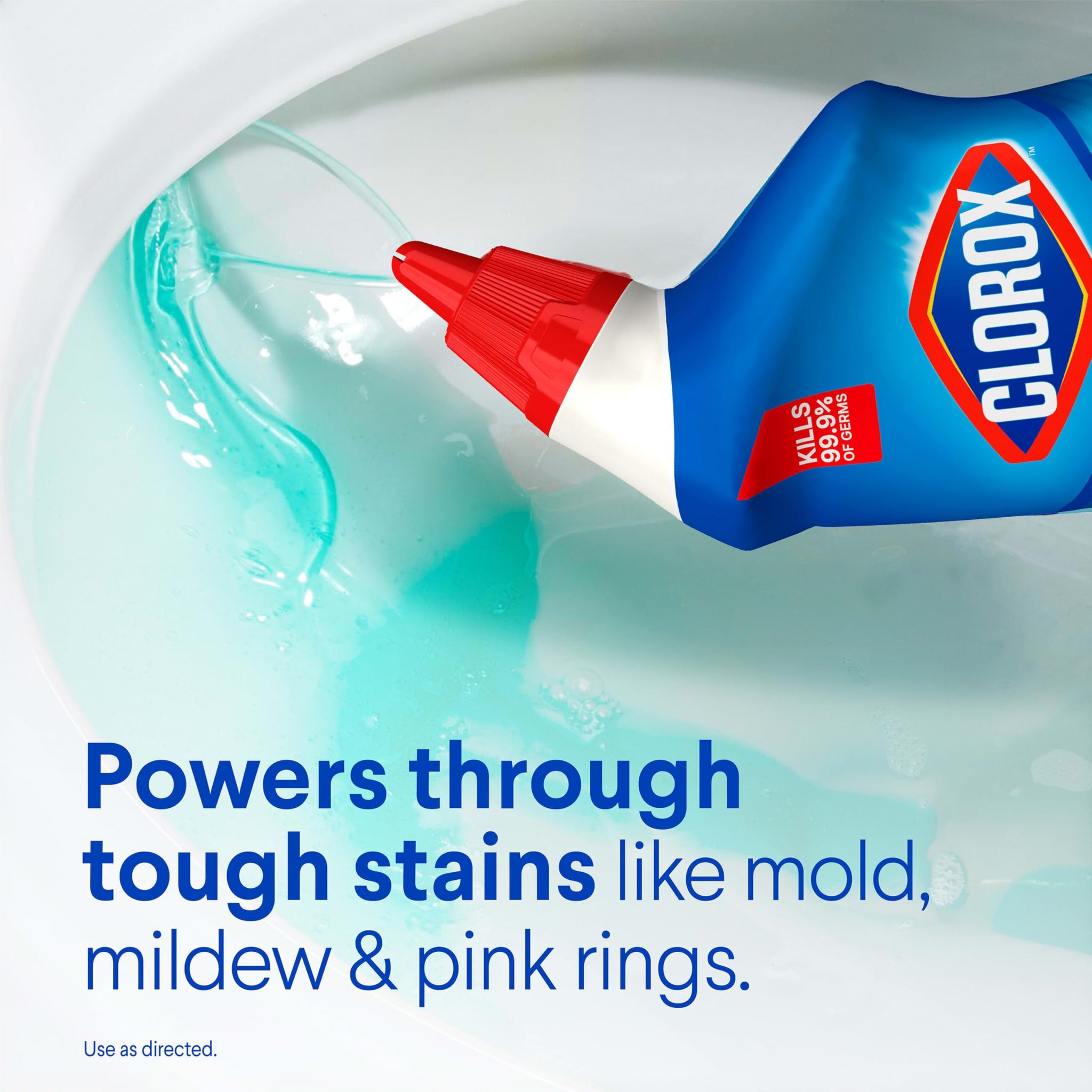 Clorox Toilet Bowl Cleaner Bleach, Rain Clean, 24 Fluid Ounces, Pack of 2 (Package May Vary)