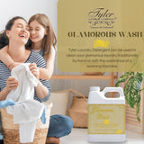 Tyler Candle Glamorous Wash High Maintenance Laundry Detergent 128 oz w/High Maintenance Sachets Bundle