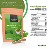 Nuvra by Nature Organic Moringa Leaf Powder - 1 lb | 100% Pure & Natural, Premium Quality Superfood for Smoothies, Tea & Lattes | Certified USDA