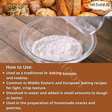 Natural Ammonium Bicarbonate Powder Fresh Dried Ammonia Hartshorn Herbal Herb Herbs Seasoning Spice Spices Cooking Pure Premium Egyptian Spices No