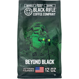 Black Rifle Coffee Company Beyond Black, 12oz Bag, Whole Bean Dark Roast - Roasted Blend Made from Arabica Beans - Colombian & Brazilian Beans