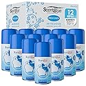 ScentBon Air Freshener Refill Metered Aerosol Can, Cinnamon, Fresh Linen, Green Apple, Mango, Ocean, Vanilla, Pack of 12 (12, Blue - Fresh Linen